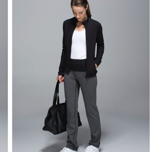 Lululemon Straight-Up Pant -  Tri Geo Silver Spoon Black Pattern - Picture 1 of 14